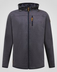 D555 Conrad Detachable Hood Bonded Fleece Zip Through Hoody Námornícka modrá