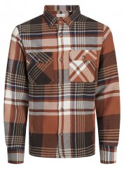 Jack & Jones Darren Flannel Overshirt hnedá