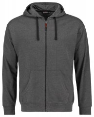 Adamo 159306 Mikina na zips s kapucňou Tmavosivý melír