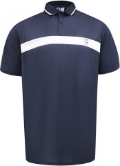 D555 Hinckley Stretch Polo With Contrast Tipping Collar Navy