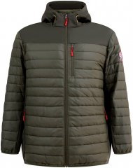 D555 Northfield Hybrid soft shell prešívaná bunda s kapucňou khaki