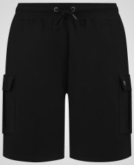 D555 Robinson 1 Fleece Cargo Šortky s Elastickým Pásom Čierna