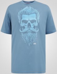 D555 Miller Bearded Skull Tričko s Potlačou