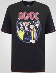 D555 Hugh Official ACDC Highway To Hell Tričko s Potlačou Čierna