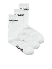 Jack & Jones Melvin Tenisové ponožky Biela 3-pack