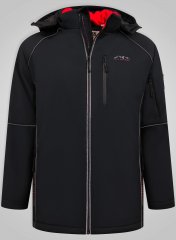 D555 Jamie Soft Shell Detachable Hood Padded Jacket Čierna