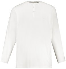 JP1880 702555 Tričko Henley s dlhým rukávom Biela