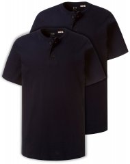 JP1880 708420 Tričko Henley 2 kusy Tmavomodrá