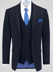 D555 Ted 4 Way Stretch Tailored Suit Jacket Námornícka modrá