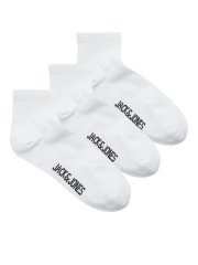 Jack & Jones Leon Tenisové ponožky Biela 3-pack