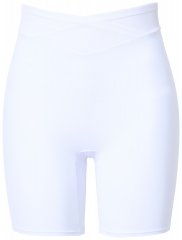 Ulla Popken 816440 Sťahovacie šortky s vysokým pásom Biela