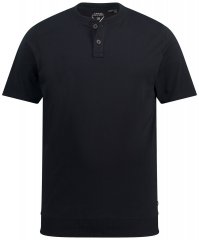JP1880 818628 Tričko Henley so strihom na bruško Čierna