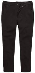 Men+ 207 Bilbao Flexlastic Žerzejové chino nohavice Čierna