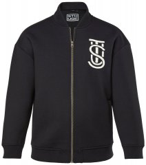 STHUGE 847083 Varsity bunda zo scuba látky Čierna