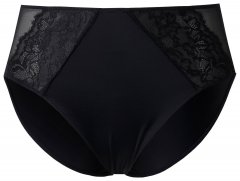 Ulla Popken 848693 Boxerky s čipkou Čierna