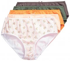 Ulla Popken 849098 Kvetované nohavičky 6 ks Oranžová