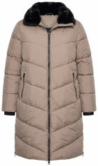 Ulla Popken 850041 Prešívaný kabát Taupe