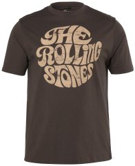 JP1880 851001 Rolling Stones Retro Logo Tričko Orieškové