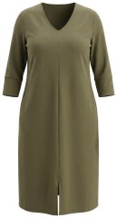Ulla Popken 853510 Midi šaty s vreckami Khaki