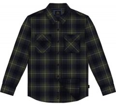 Double Outfitters GS-5233 Flanelová košeľa Olivová/Modrá