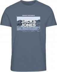 Jack & Jones RAY Photo T-Shirt Flint Stone Blue