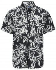 Jack & Jones JORLAFAYETTE AOP Short Sleeve Shirt Black
