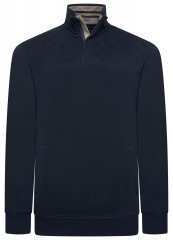 Kam Jeans 7092 Mikina s krátkym zipsom Námornícka modrá