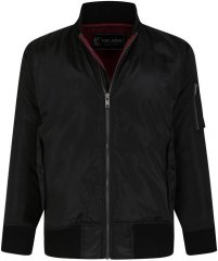 Kam Jeans KV126 Traditional Style Bomber Jacket Black