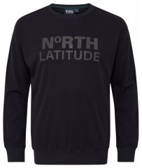 North Latitude 53123 Mikina s logom Čierna