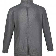 JP1880 Cardigan Knitted with Zipper Grey