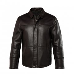JP1880 Leather Jacket Soft Lamb Nappa Dark Brown