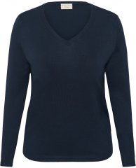 Kaffe Curve Lizzy Long Sleeve Pullover Midnight Marine