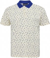 North Latitude Polo Pique Printed Off-White