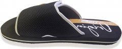 D555 DRAKE Slippers With Velcro Fastening Black