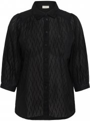 Kaffe Curve Gabby Košeľa so skrátenými rukávmi Čierna