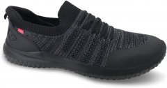 D555 Aylesbury Hands Free Knitted Shoes Faux Laces Black