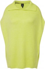 Ulla Popken Oversized Knit Sweater Vest Lime Green