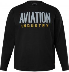 JP1880 T-Shirt Long Sleeve Aviation Black TALL