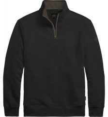Double Outfitters MTOP-1163 Mikina s krátkym zipsom Čierna
