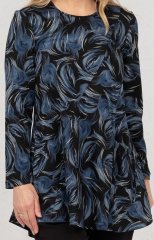 Scandinavian Caramel Swirls Tunic Blue