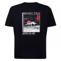 Espionage T422 Tričko s Potlačou Mount Fuji Námornícka Modrá