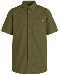 Motley Denim Zagreb Košeľa s krátkym rukávom Tmavé khaki
