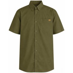 Motley Denim Zagreb Košeľa s krátkym rukávom Tmavé khaki