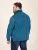 D555 Conway 1 1/4 Zip Neck Fleece Sweatshirt With Bear Logo Teal - Mikiny & mikiny bez kapucne - Mikiny & Mikiny s Kapucňou 2XL-12XL