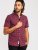 D555 Hillcrest S/S Micro Ao Print Shirt Burgundy - Košele - Košele 2XL-10XL