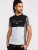 D555 Felix Couture Crew Neck Cut And Sew T-Shirt Black/Charcoal - Tričká - Nadrozmerné tričká - 2XL-14XL