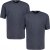 Adamo Marlon Comfort fit 2-pack T-shirt Charcoal - Tričká - Nadrozmerné tričká - 2XL-14XL