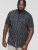 D555 BEAU S/S AO Leaf Print Shirt Navy - Košele - Košele 2XL-10XL