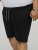 D555 STEFAN1 Elasticated Waist Loop Back Shorts Black - Tepláky & teplákové kraťasy - Tepláky & Teplákové kraťasy - 2XL-12XL