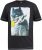 D555 MARTIN Official Batman Printed T-Shirt Washed Black - Tričká - Nadrozmerné tričká - 2XL-14XL
